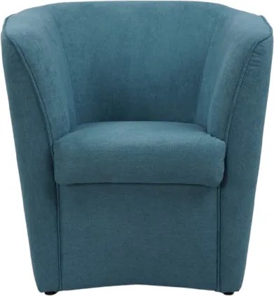 Poltrona in tessuto antimacchia Turchese imbottita moderna