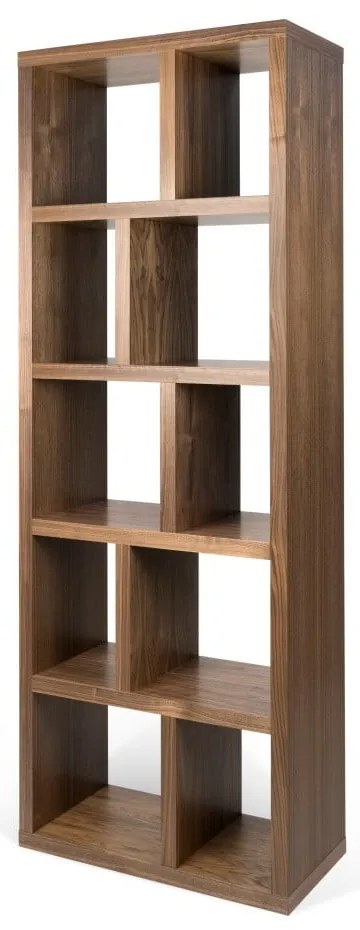 Libreria marrone effetto noce 70x198 cm Berlin - TemaHome
