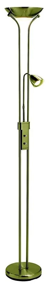 Markslöjd - Lampada da terra dimmerabile DETROIT 1xR7s/300W + 1xGU10/35W/230V ottone