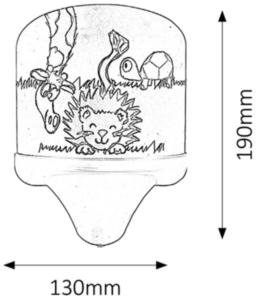 Rabalux 4571 - LED Applique per bambini LEON E14/7W