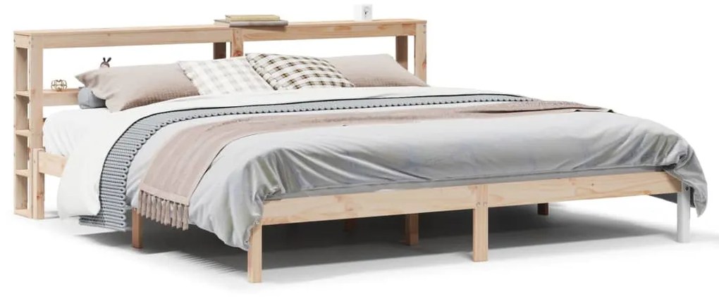 Letto Senza Materasso 180x200 Cm İn Legno Massello Di Pino /