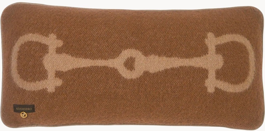 Cuscino reversibile in lana con motivo jacquard Retro