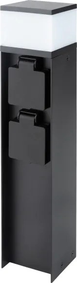 Brilagi - Lampada da esterno con 2 prese SCHUKO, 1x G9/11W/230V, IP44, nera