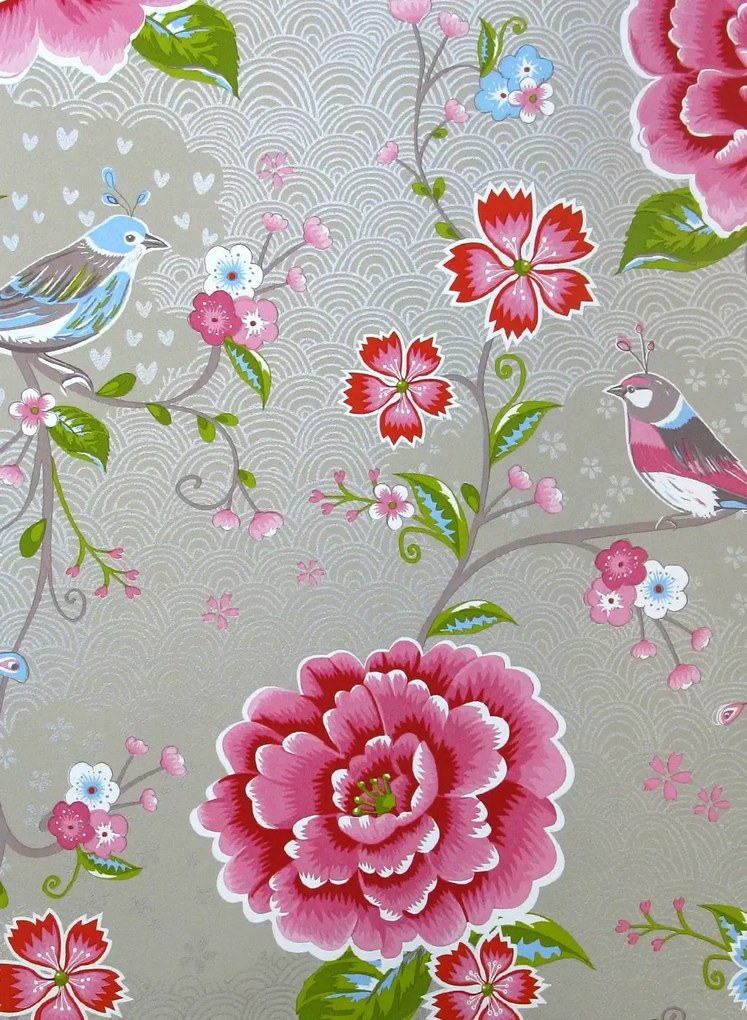 Eijffinger Carta da parati Birds in Paradise - Braun