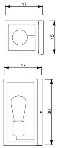 Applique FRAME 1xE27/60W/230V