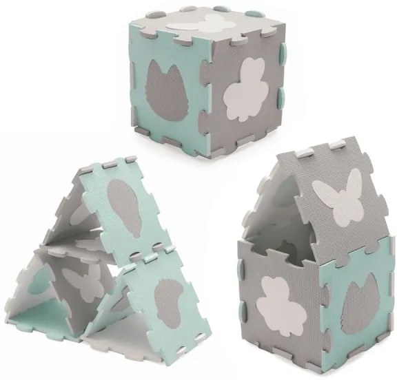 KINDERKRAFT select - Puzzle in schiuma LUNO 30 pezzi grigio/menta
