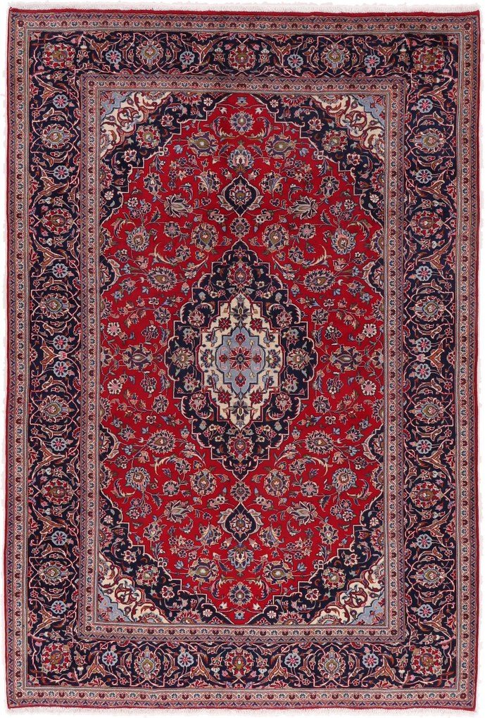 Kashan Tappeto 200 x 300 (Iran) Annodato A Mano