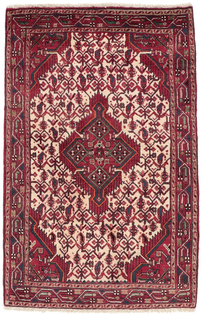 Hamedan Tappeto persiano 100x160 Beige (Iran) Annodato A Mano