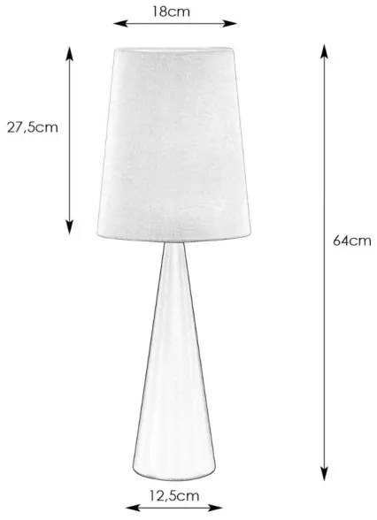 Markslöjd 108624 - Lampada da tavolo CONUS 1xE14/40W/230V bianco/cromo opaco