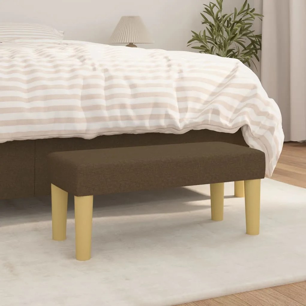 Panca Marrone Scuro 70x30x30 Cm İn Tessuto /