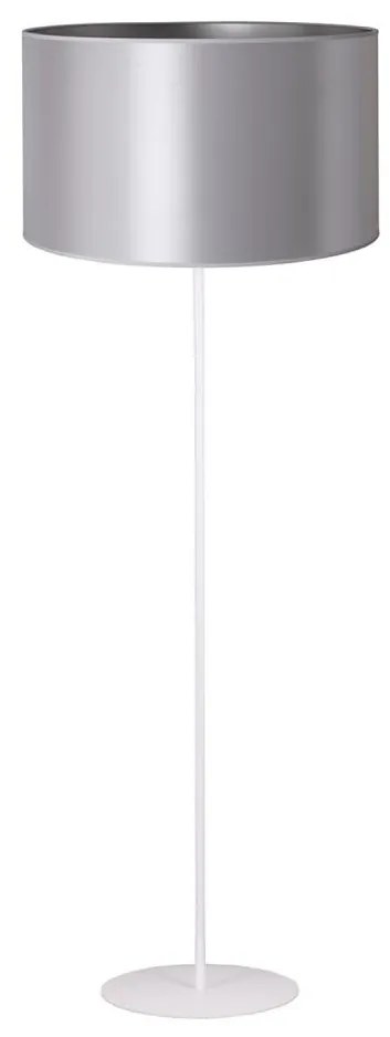 Duolla - Lampada con piedistallo CANNES 1xE27/15W/230V diametro 45 cm argento/bianco