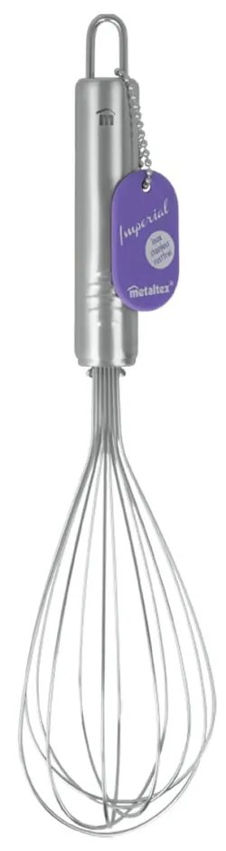 Frusta in acciaio inox, lunghezza 28 cm Imperial - Metaltex