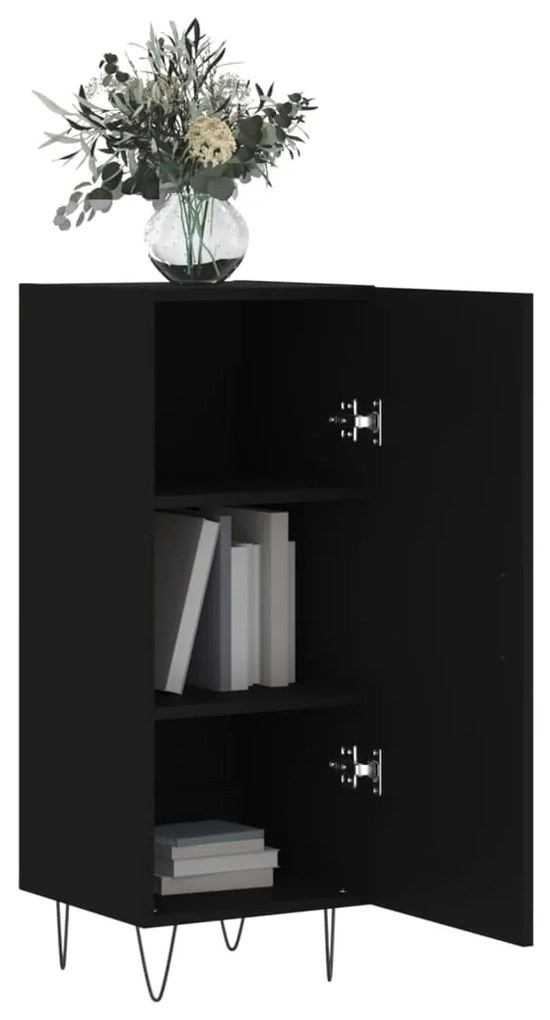 Credenza nero 34,5x34x90 cm in legno multistrato