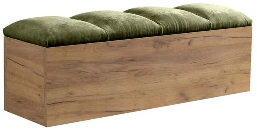 Panca in colore verde e naturale Kumo - Bobochic Paris