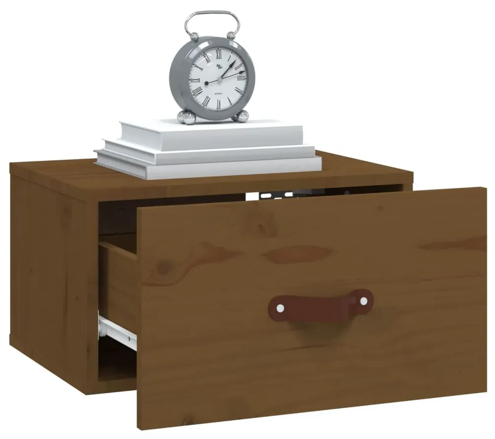 Comodini a muro 2 pz miele 40x29,5x22 cm