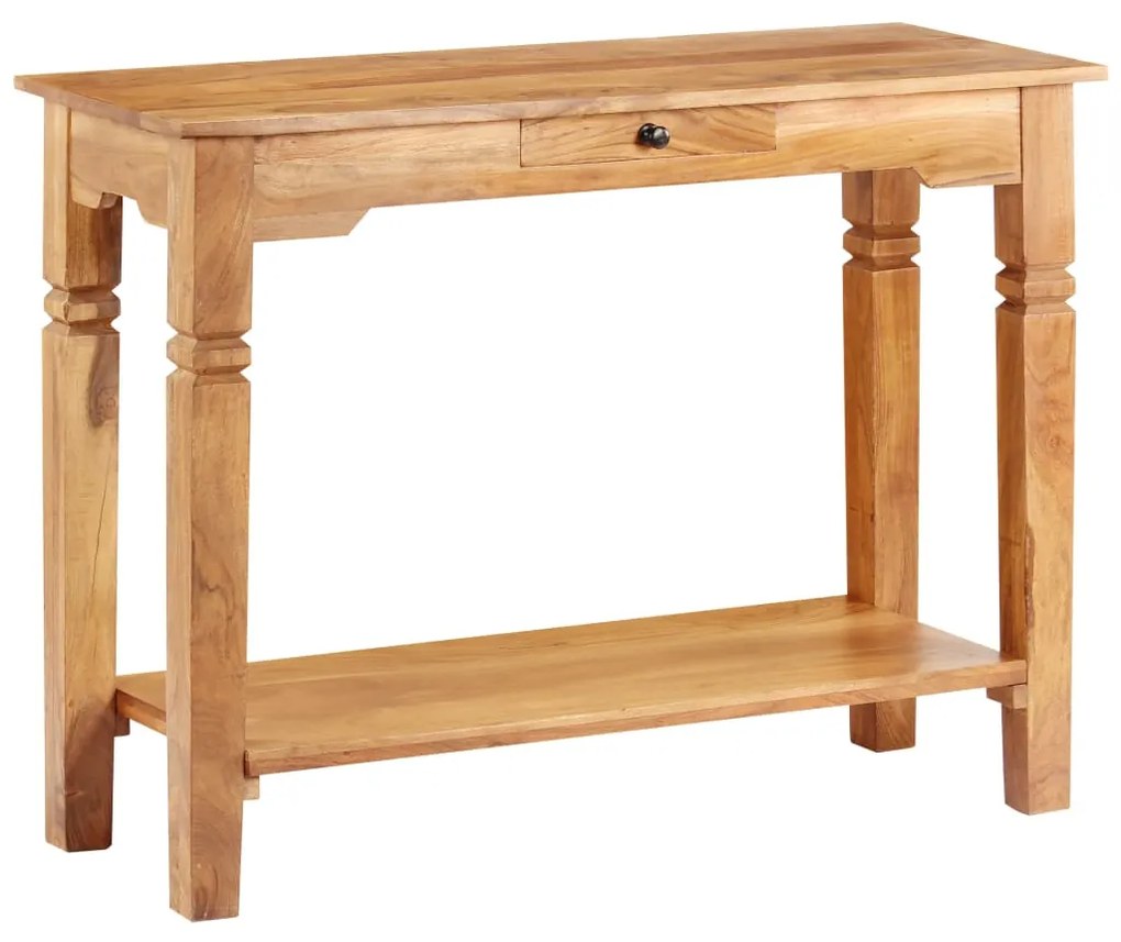 Tavolo Consolle 100x40x76 Cm İn Legno Massello Dacacia /