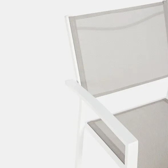 Sedie Da Esterno In Alluminio Bianche Con Braccioli Hilde Bizzotto - 4 pezzi