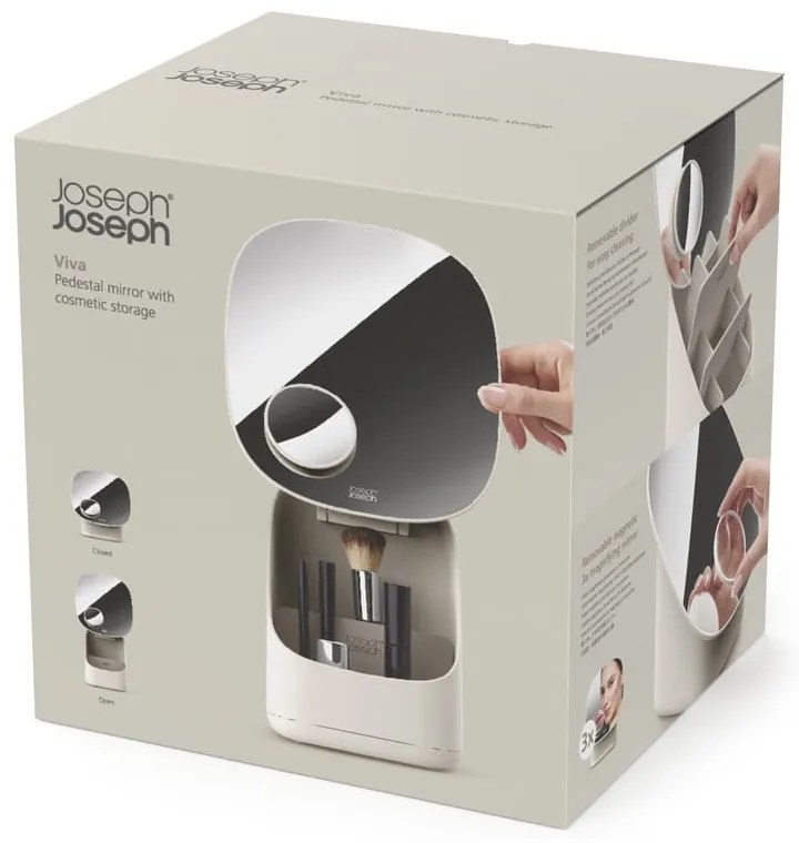 Specchio per make-up con ingrandimento (3x) 18,5x23 cm Viva – Joseph Joseph