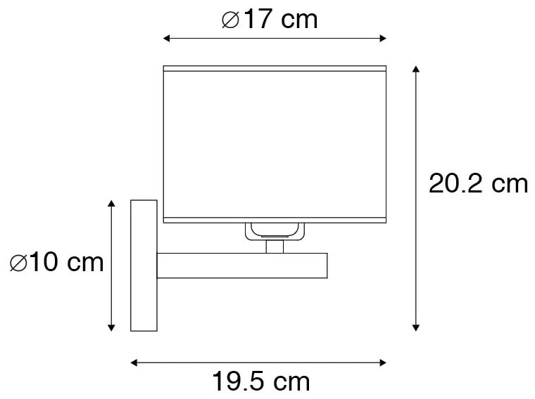 Lampada da parete moderna bianca rotonda - VT 1