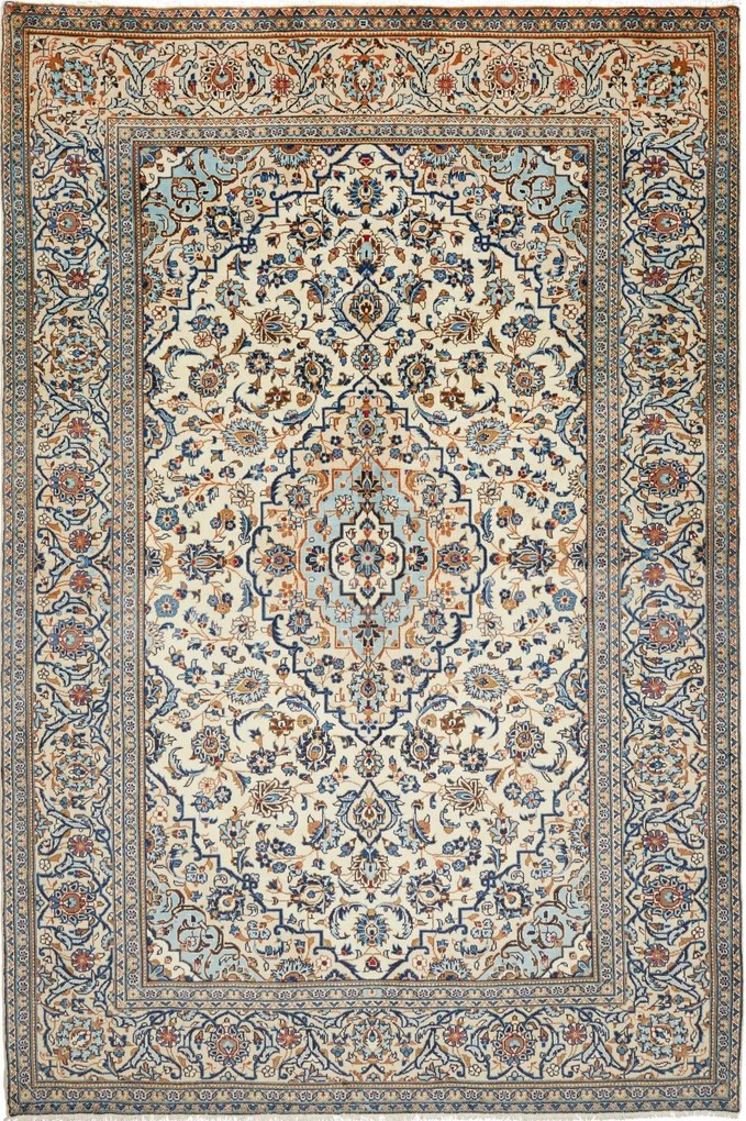 Kashan Tappeto persiano 200 x 310 Beige (Iran) Annodato A Mano