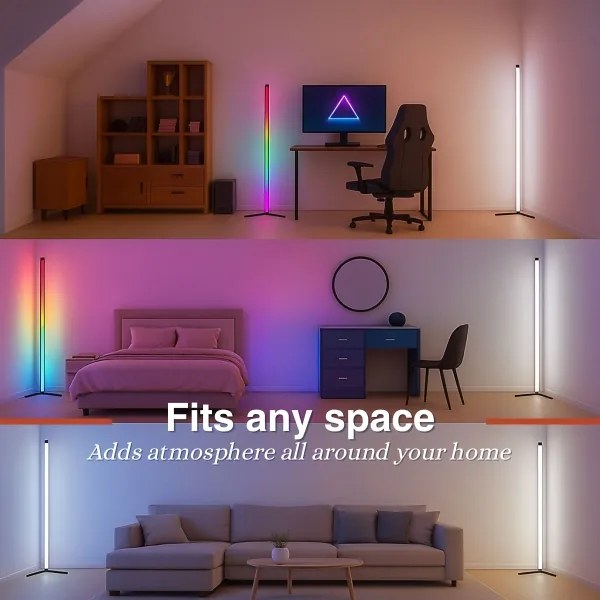 Grundig - LED RGBW Lampada da terra dimmerabile LED/6W/230V + telecomando