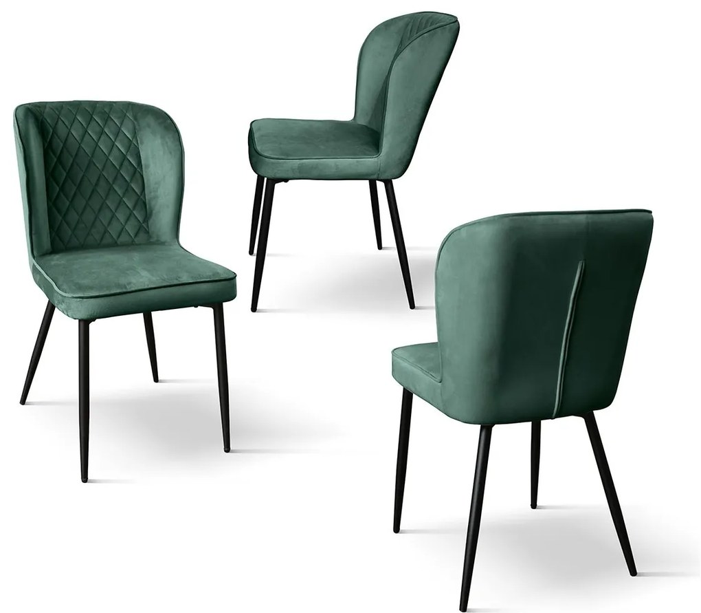KINSLEE - sedia di design moderno in velluto