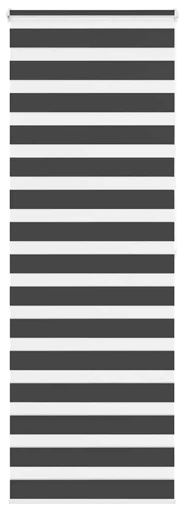 Tenda A Rullo Zebra Nero Larghezza Tessuto 65,9 Cm Poliestere /