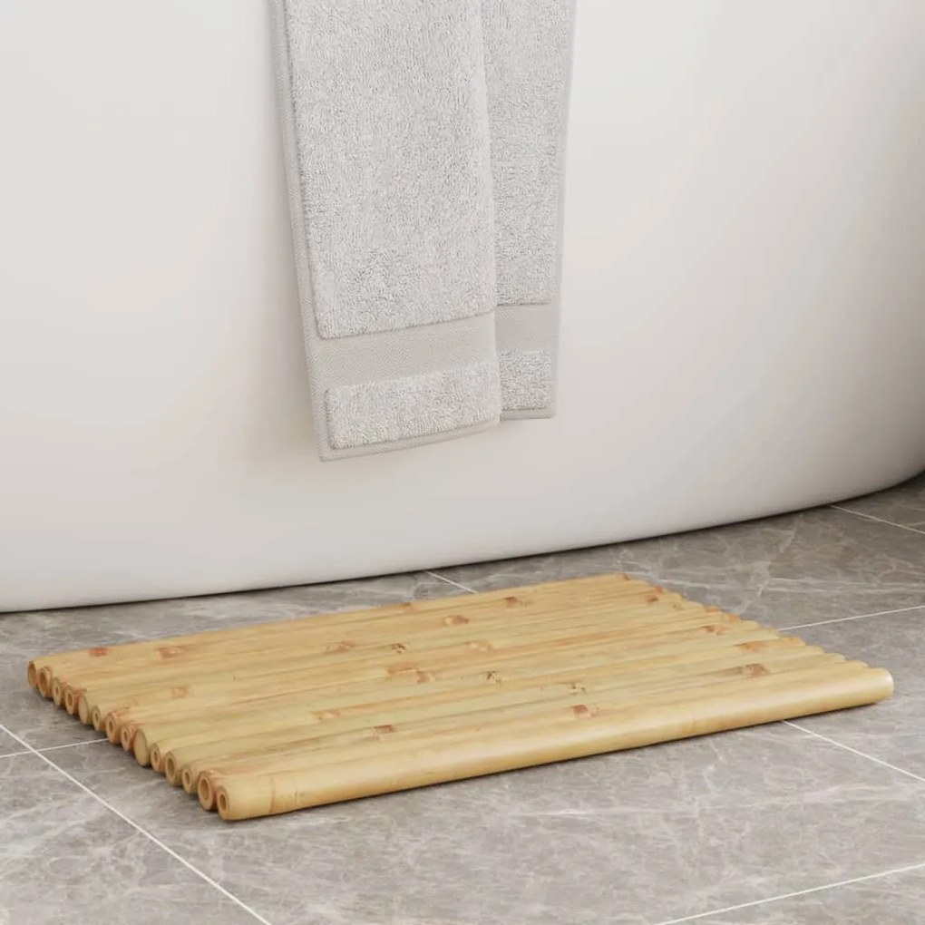 Tappetino Da Bagno 2 Pz 50x35 Cm İn Bambù /