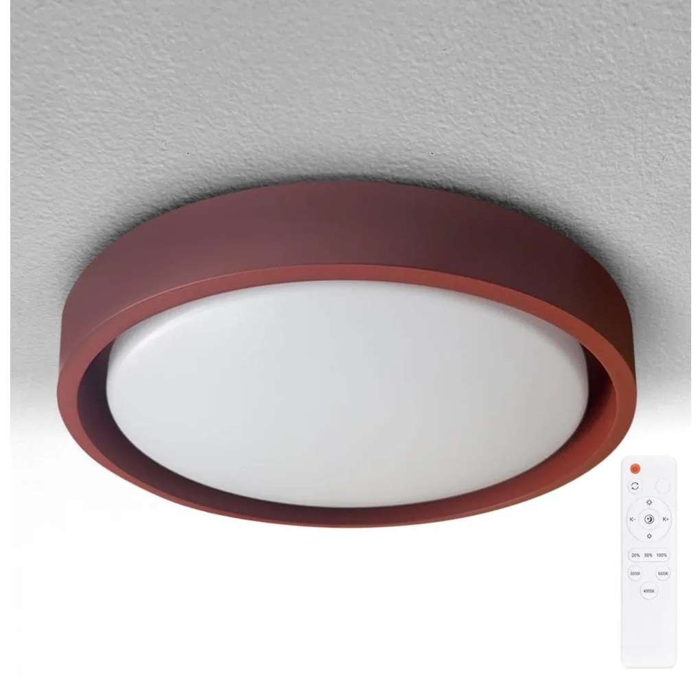 Brilagi - Lampada LED dimmerabile MATTEO LED/48W/230V 3000-6500K Ø 41 cm rosso + telecomando