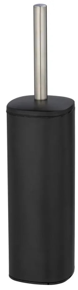 WENKO 24778100 - Scopino per WC ALASSIO 9,3x39,2 cm acciaio inossidabile/nero