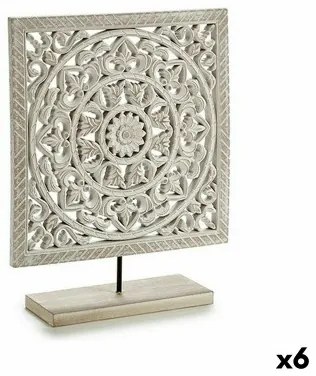 Statua Decorativa Mandala Bianco 7 x 35,5 x 30 cm (6 Unità)