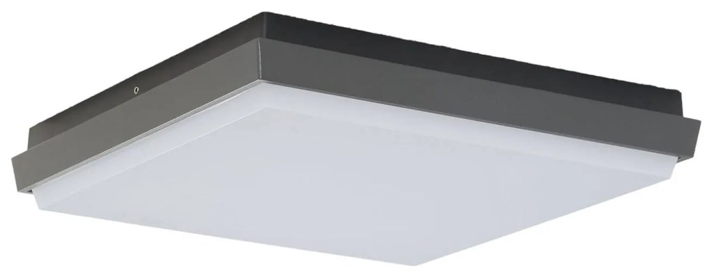 Lucande Plafoniera LED da esterni Amra, 30 cm, angolare, antracite