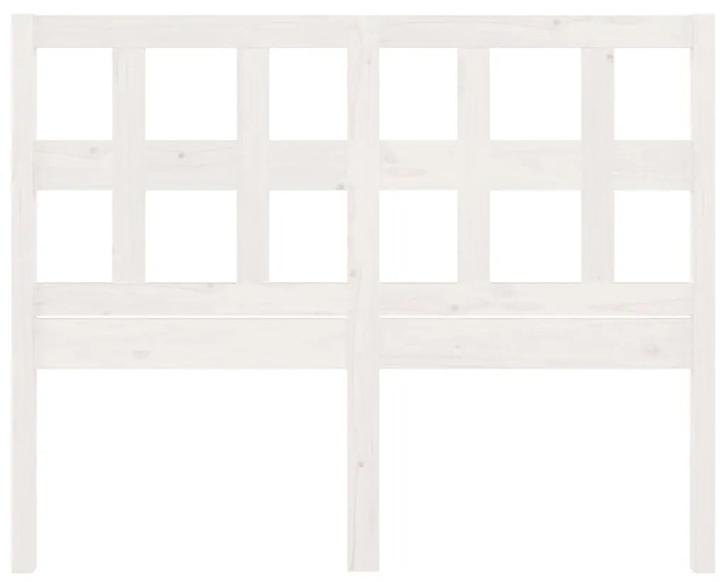 Testiera per Letto Bianca 165,5x4x100 cm Legno Massello di Pino