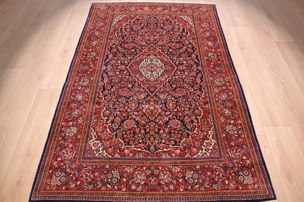 Kashan Tappeto 140 x 190 (Iran) Annodato A Mano