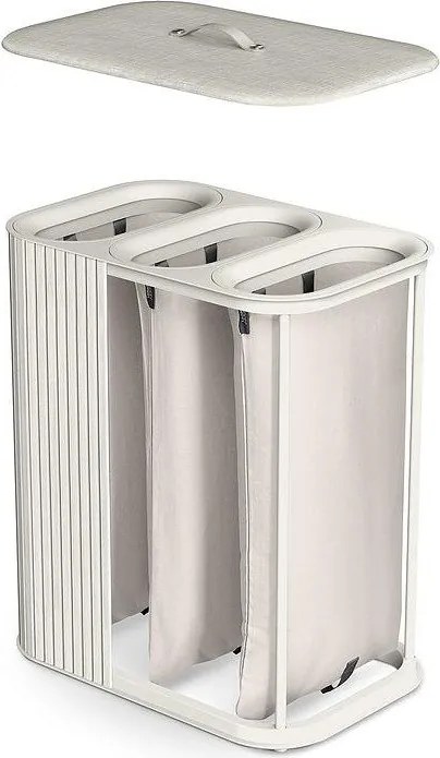 Cesta per il bucato beige in bambù 3x30 l Tota Trio Luxe – Joseph Joseph