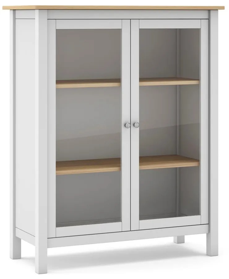 Vetrina in legno di pino bianco/naturale 90x110 cm Misti - Marckeric