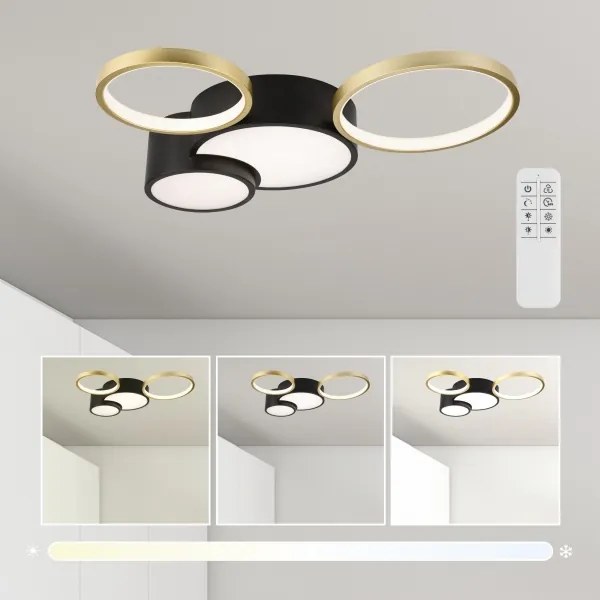 Lampada da soffitto dimmerabile ALIZEE LED 30W 230V 3000-6500K nero/oro