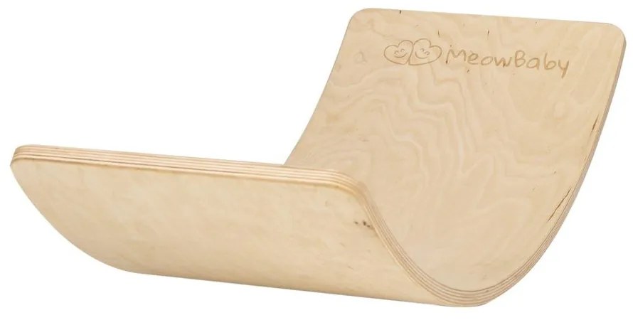 Tavola di equilibrio montessori di colore naturale in pino massiccio 80x30x18 cm Montessori – Meowbaby