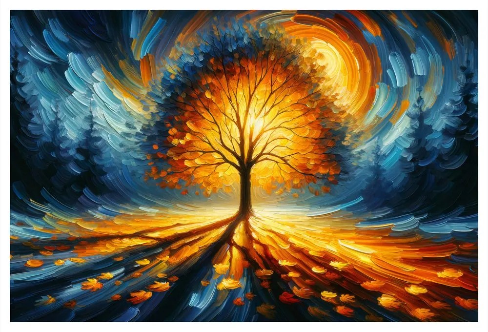 Quadro su tela – Albero della vita al centro di una foresta scura