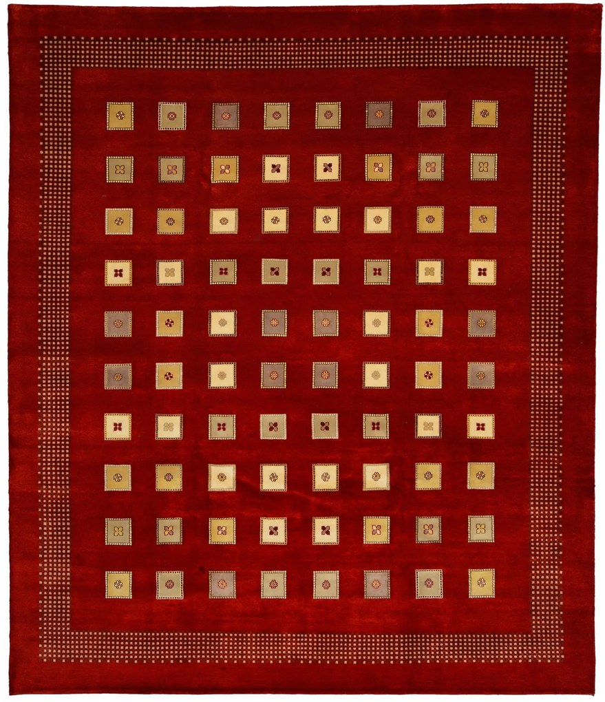 Loribaft Tappeto orientale 260x300 Rosso (Indian) Annodato A Mano