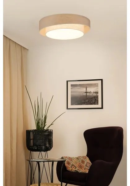 Brilagi - Plafoniera LED DOVER SHINE LED/26W/230V diametro 60 cm grigio/color crema