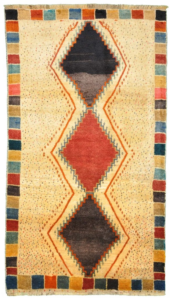 Gabbeh Tappeto persiano 210 x 120 Beige (Iran) Annodato A Mano
