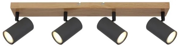 Globo 57911-4G - Faretto ROBBY 4xGU10/35W/230V grigio/marrone