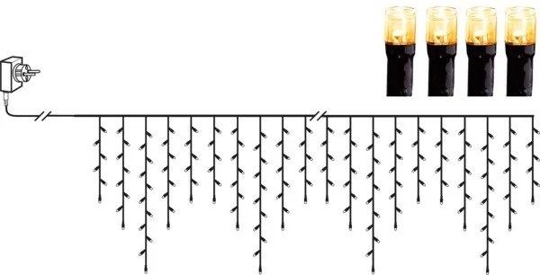 Eglo 410823 - Catena luminosa natalizia da esterno GOLDEN 240 LED 6,4 m bianco caldo IP44