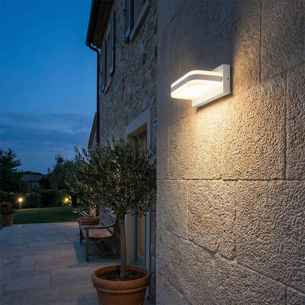 Applique LED 12W Rettangolare per esterni a Luce Diffusa IP54 Bianca Colore Bianco Naturale 4.000K