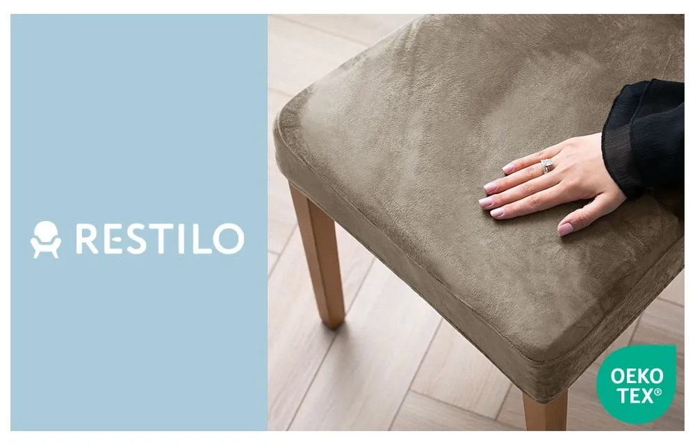 Coprisedia greige con rivestimento elastico per sedie 48 cm Sento – Restilo