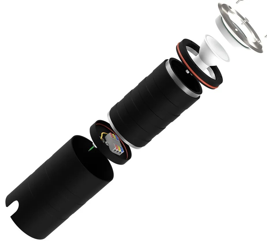 Faro Carrabile GU10 IP67 Orientabile Acciaio INOX 304 - Doppio Pressacavo