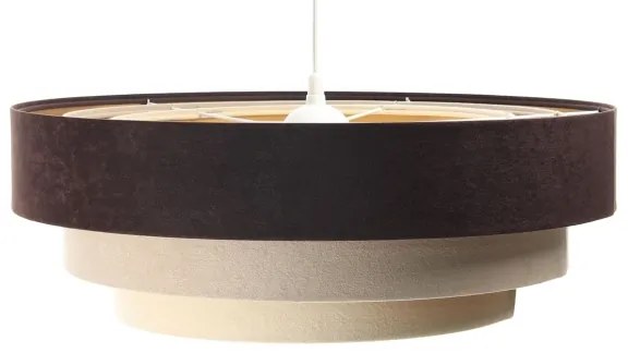 Lampadario su filo TRINITI 1xE27/60W/230V marrone/beige/oro
