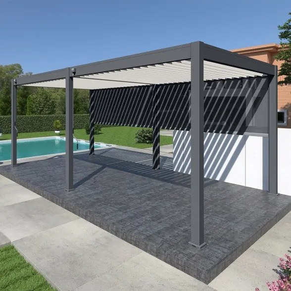 Pergola bioclimatica Ombréa autoportante 3x6M in alluminio