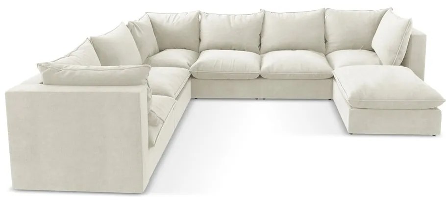 Divano angolare beige (con penisola a sinistra/a U) Manao – Makamii